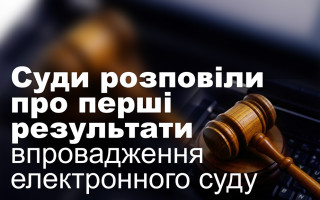 Суди розповіли про перші результати впровадження електронного суду