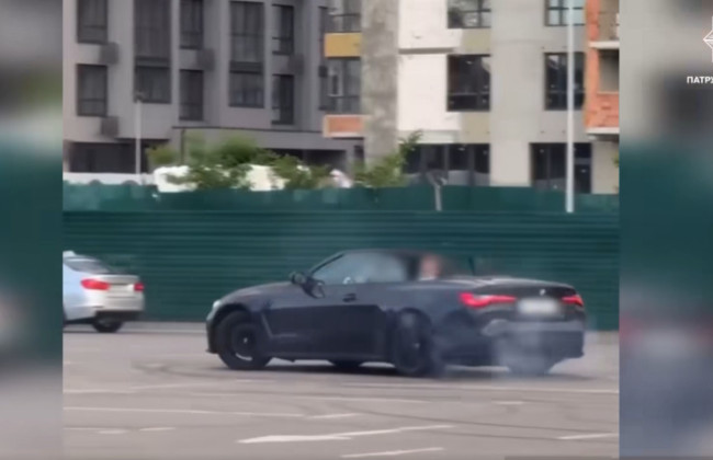 В Киеве наказали «дрифтунця» на BMW, который нарезал круги и попытался сбежать — видео