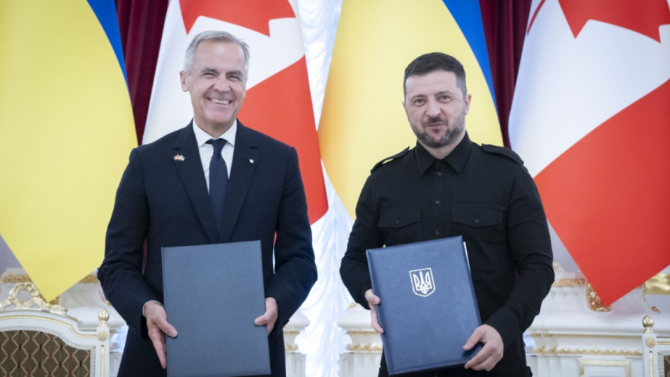 Владимир Зеленский и Марк Карни подписали План действий по оборонному сотрудничеству Украины и Канады