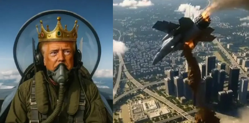 Трамп опублікував ШІ-відео, на якому він із короною на голові скидає нечистоти на учасників протесту «No Kings»